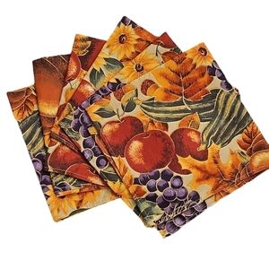 Fall Harvest Dinner Napkins Set Of 6